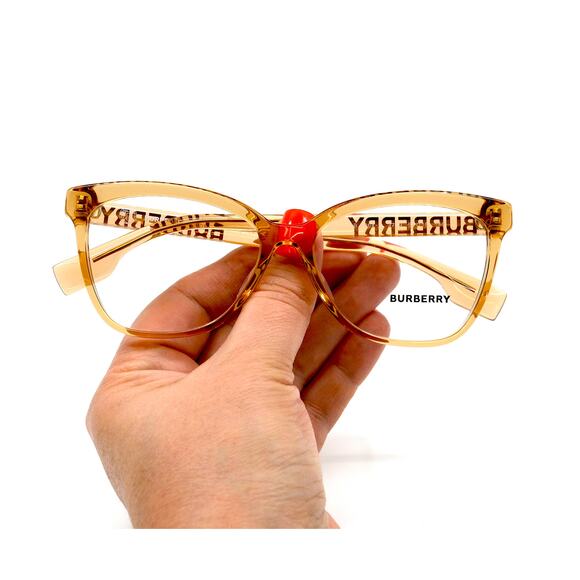 NEW BURBERRY BE2364F 3779 TRANSPARENT BROWN AUTHENTIC EYEGLASSES FRAME - Picture 12 of 13
